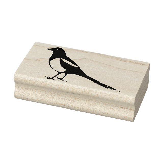 Sello De Caucho estampilla de arte de ave magpie (Sello)