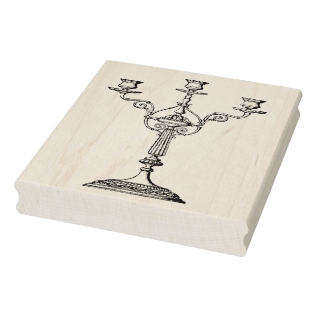 Sello De Caucho Estampilla de arte de caucho de Candelabra (Sello)