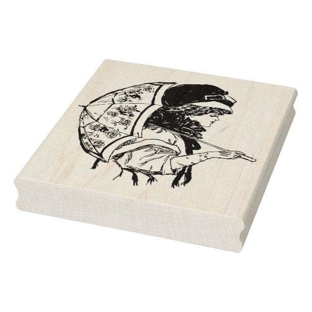 Sello De Caucho Estampilla de arte de caucho para mujer ventilado (Sello)