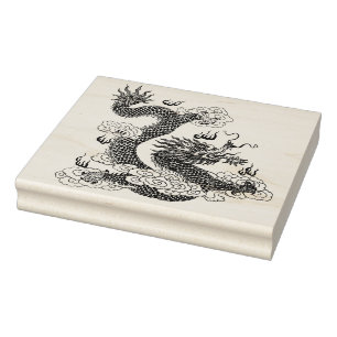 Sello De Caucho estampilla de arte de dragón china