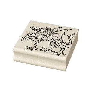 Sello De Caucho estampilla de arte de dragón gótico