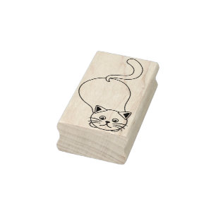 Sello De Caucho estampilla de arte de gatos juguetones