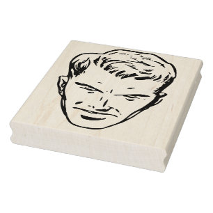 Sello De Caucho Estampilla de arte de goma de retro de hombre enoj