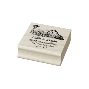 Sello De Caucho Estampilla de arte de la madera de granjas para gr