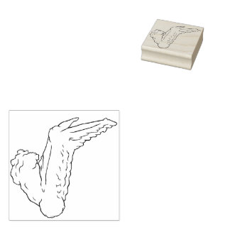 Sello De Caucho Estampilla de arte de la madera de pollo