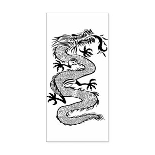 Sello De Caucho Estampilla de arte de madera de dragón china