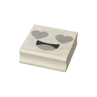 Sello De Caucho Estampilla de arte de madera de Emoji de los ojos 