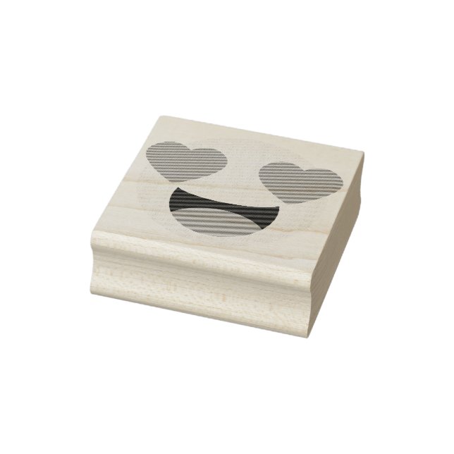 Sello De Caucho Estampilla de arte de madera de Emoji de los ojos  (Sello)