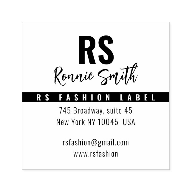 Sello De Caucho Estampilla de arte de madera de firma (Impresión)