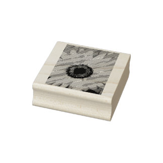 Sello De Caucho estampilla de arte de madera girasol