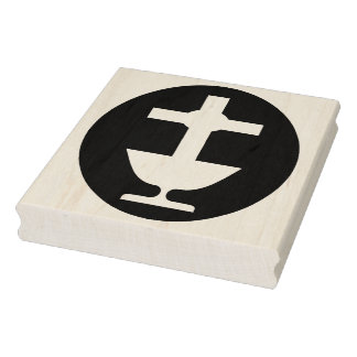 Sello De Caucho Estampilla de arte de patrón de silueta baptita de