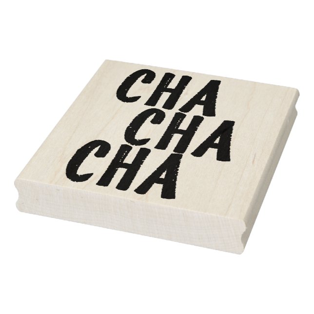 Sello De Caucho Estampilla De Arte De Rubber Retro Cha Cha Cha (Sello)