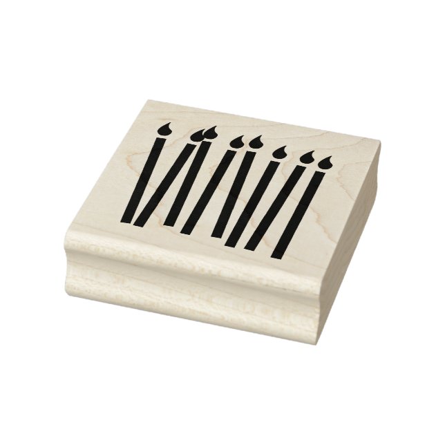 Sello De Caucho Estampilla de arte de velas de cumpleaños (Sello)