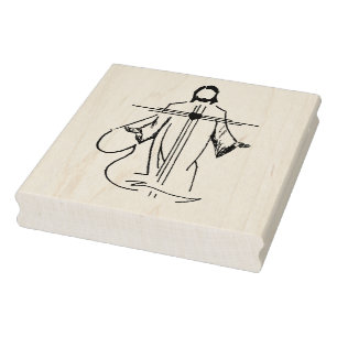 Sello De Caucho Estampilla de arte del ilustracion Corazón de Jesú