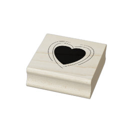 Sello De Caucho Estampilla de arte Heart Wood