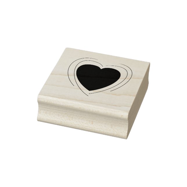 Sello De Caucho Estampilla de arte Heart Wood (Sello)