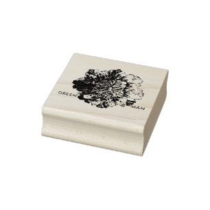 Sello De Caucho Estampilla de arte maderero "Green Man"