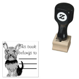 Sello De Caucho Estampilla de biblioteca personal de Yorkshire Ter