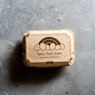 Sello De Caucho Estampilla de cartón de huevo de arcoiris