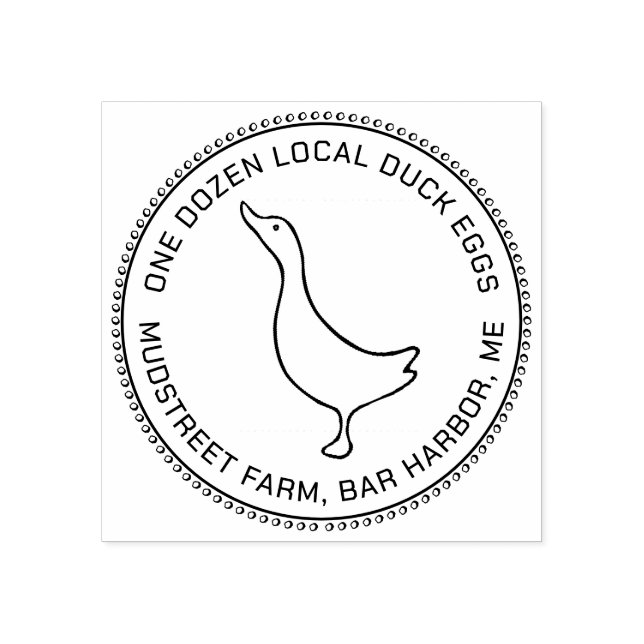 Sello De Caucho Estampilla de cartón de huevo de pato (Impresión)