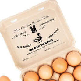 Sello De Caucho Estampilla de cartón de huevo DucK estilo casa de