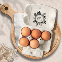 Estampilla de cartón de huevo vintage decorativa M
