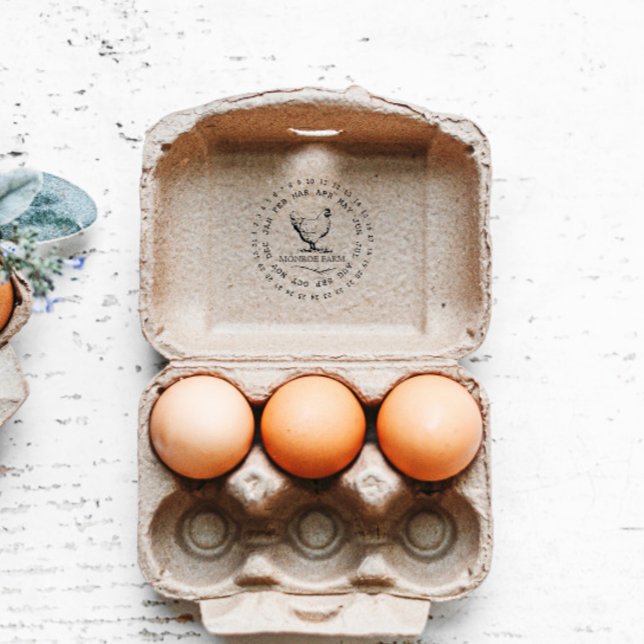 Sello De Caucho Estampilla de cartón de Huevos ⎢ Granja de pollo d (Subido por el creador)