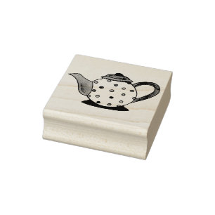 Sello De Caucho Estampilla de caucho del Fiesta de té de polka