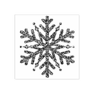 Sello De Caucho Estampilla de copo de nieve de invierno