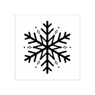 Sello De Caucho Estampilla de copo de nieve de invierno