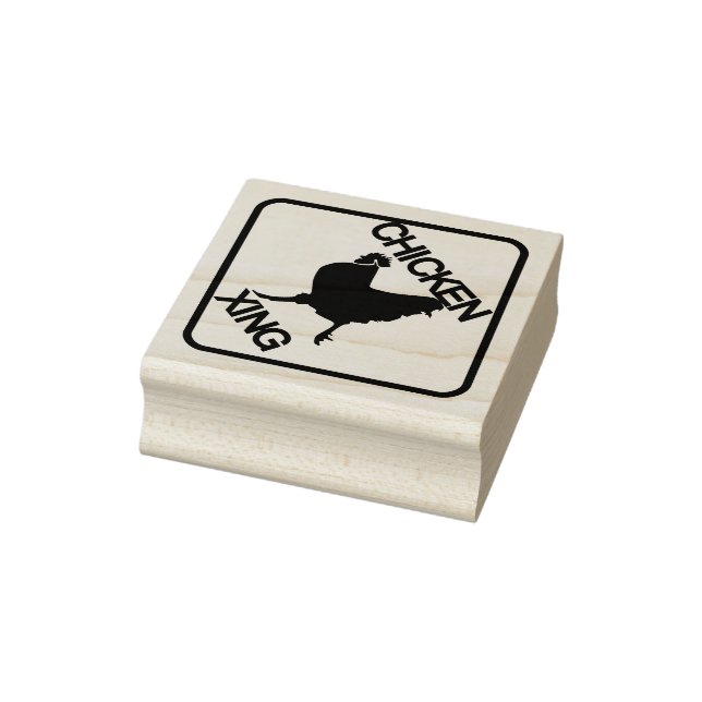 Sello De Caucho Estampilla de cruce de pollo (Sello)