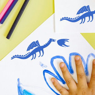 Sello De Caucho Estampilla de dragón   Pose Volador