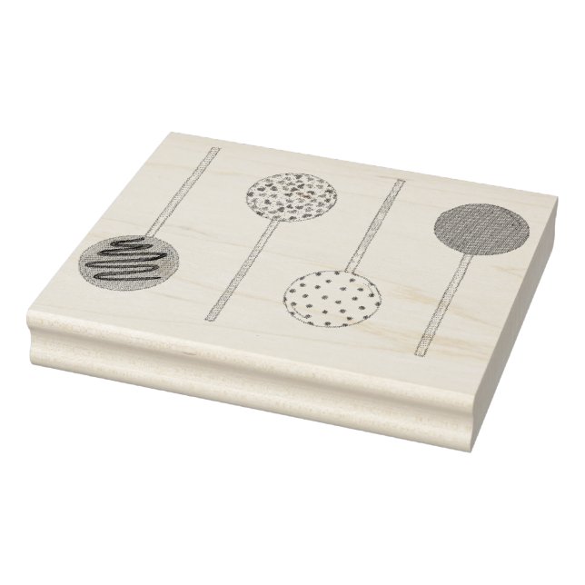 Sello De Caucho Estampilla de el día de San Valentín Cake Pop Pops (Sello)