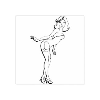 Sello De Caucho Estampilla de goma Chica Sexy Pin Up