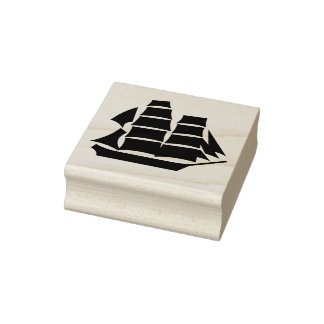 Sello De Caucho Estampilla de goma de barco de vela