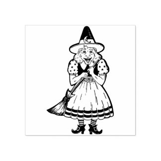 Sello De Caucho Estampilla de goma de bruja de Halloween