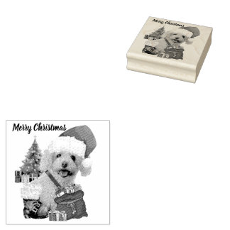 Sello De Caucho Estampilla de goma de cerezo navideño