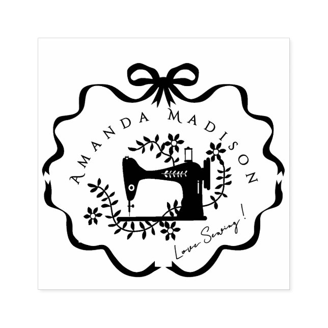 Sello De Caucho Estampilla de goma de coser de cinta de doblar (Impresión)