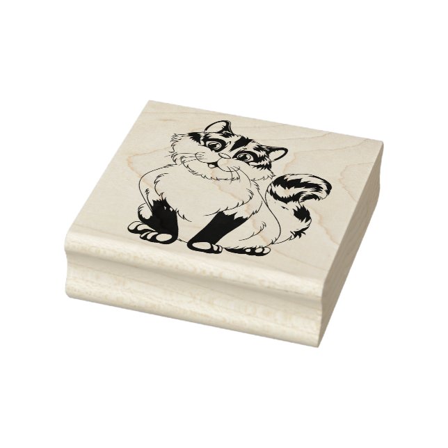 Sello De Caucho Estampilla de goma de gato con grasa (Sello)