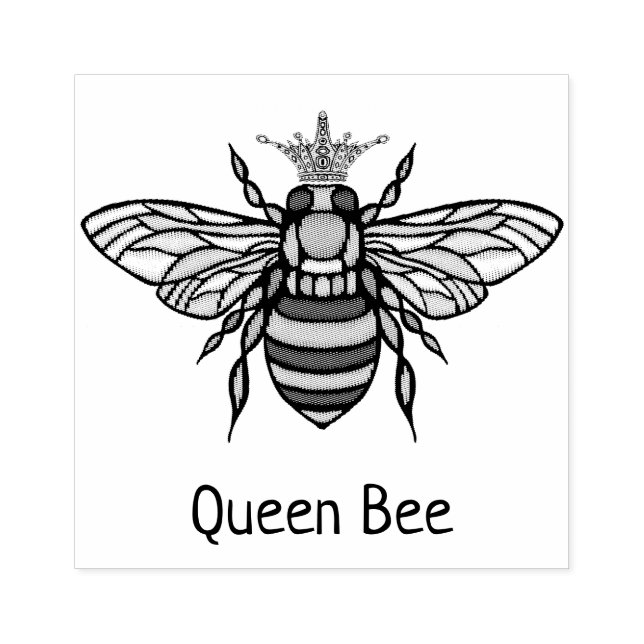 Sello De Caucho Estampilla de goma de la corona de Queen Bee Fancy (Impresión)