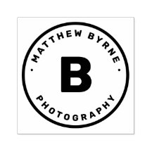 Estampilla de goma de la empresa de monograma en n