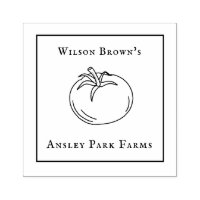 Estampilla de goma de la granja de tomate personal