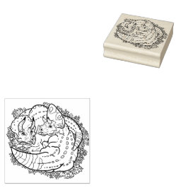 Sello De Caucho Estampilla de goma de los Cubos Triceratop