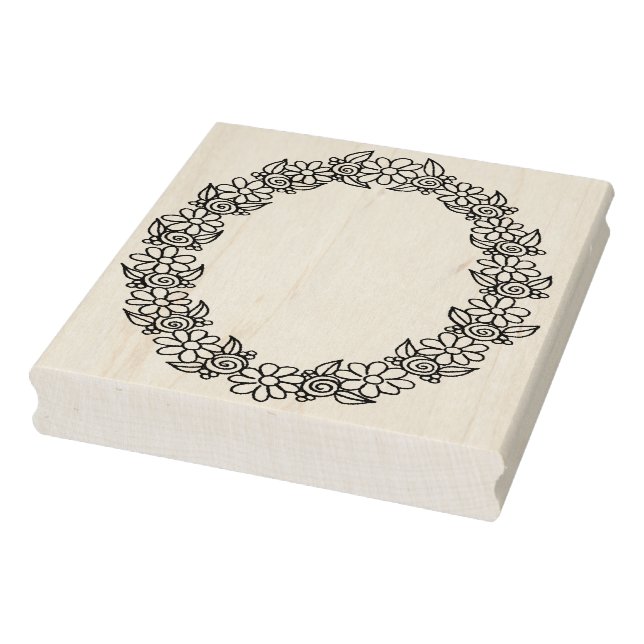 Sello De Caucho Estampilla de goma de marco Ovale de 4" x 5" para  (Sello)