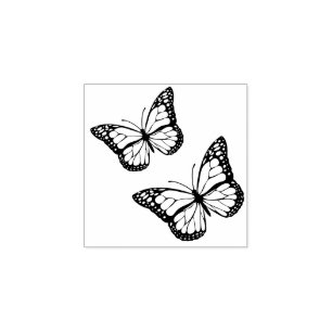 Sello De Caucho Estampilla de goma de mariposa monarca