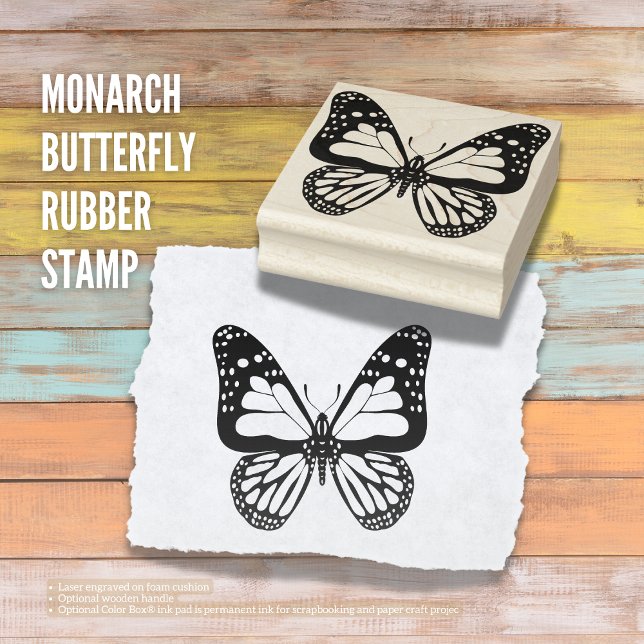 Sello De Caucho Estampilla de goma de mariposa monarca (The Butterfly Studio
Monarch Butterfly Rubber Stamp)