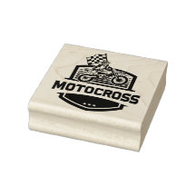 Estampilla de goma de Motocross