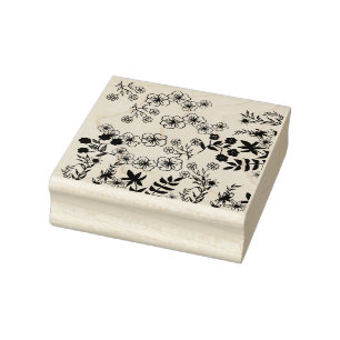 Sello De Caucho Estampilla de goma de patrón floral
