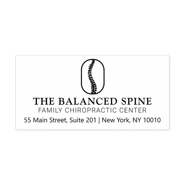 Sello De Caucho Estampilla de goma de quiropráctico (Impresión)