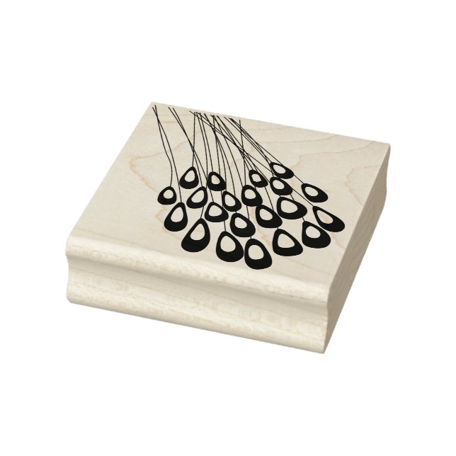 Sello De Caucho Estampilla de goma moderna con funda de pavo real  (Sello)